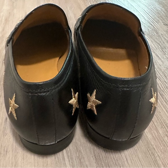Gucci Black Leather Jordaan Embroidered Bee Horsebit Slip On Loafers Size 37 - Picture 7 of 14